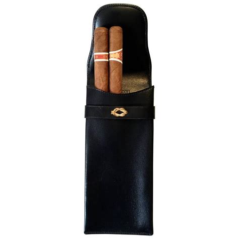 cigar case gucci|Vintage Gucci Leather Cigar Case .